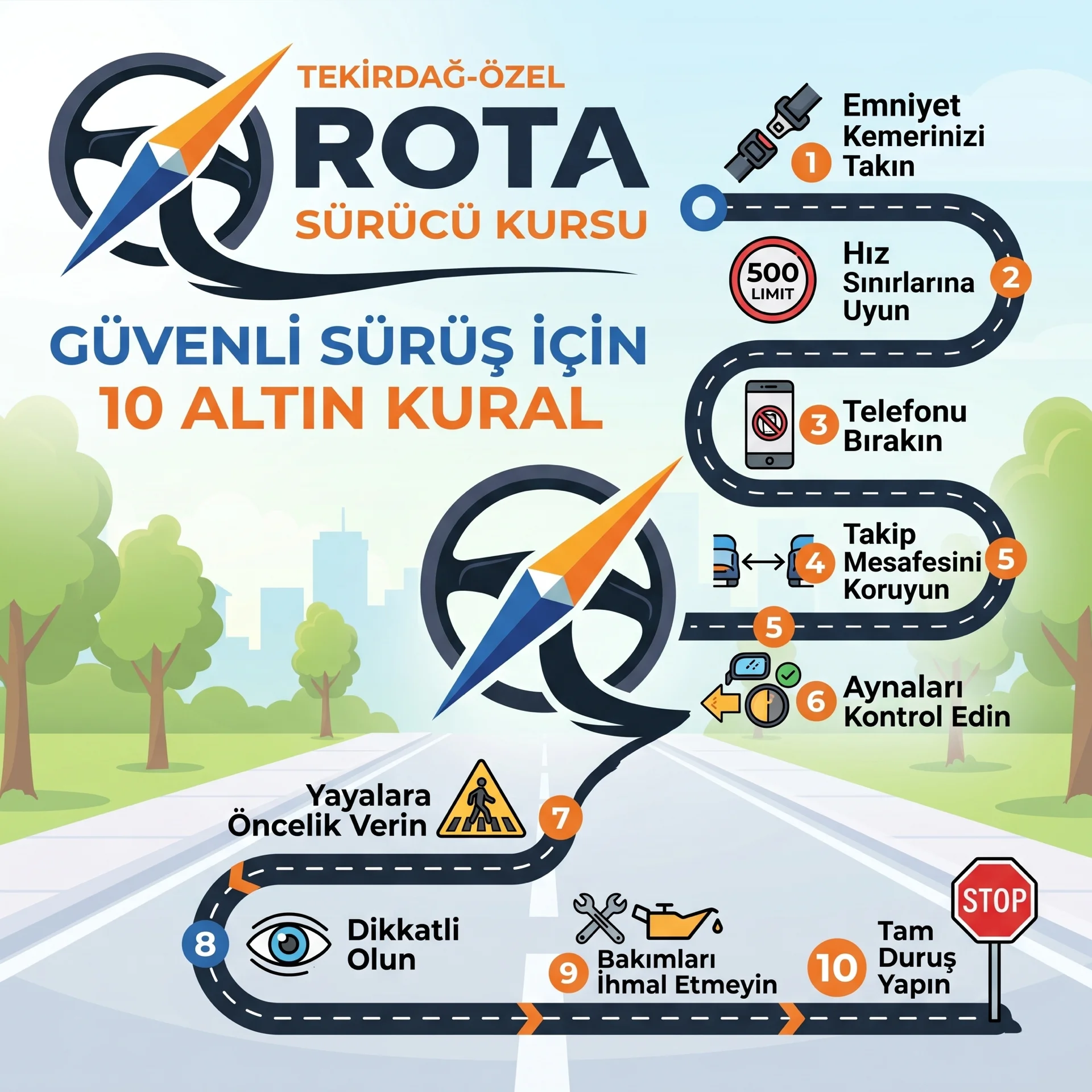 Güvenli Sürüş İçin 10 Altın Kural